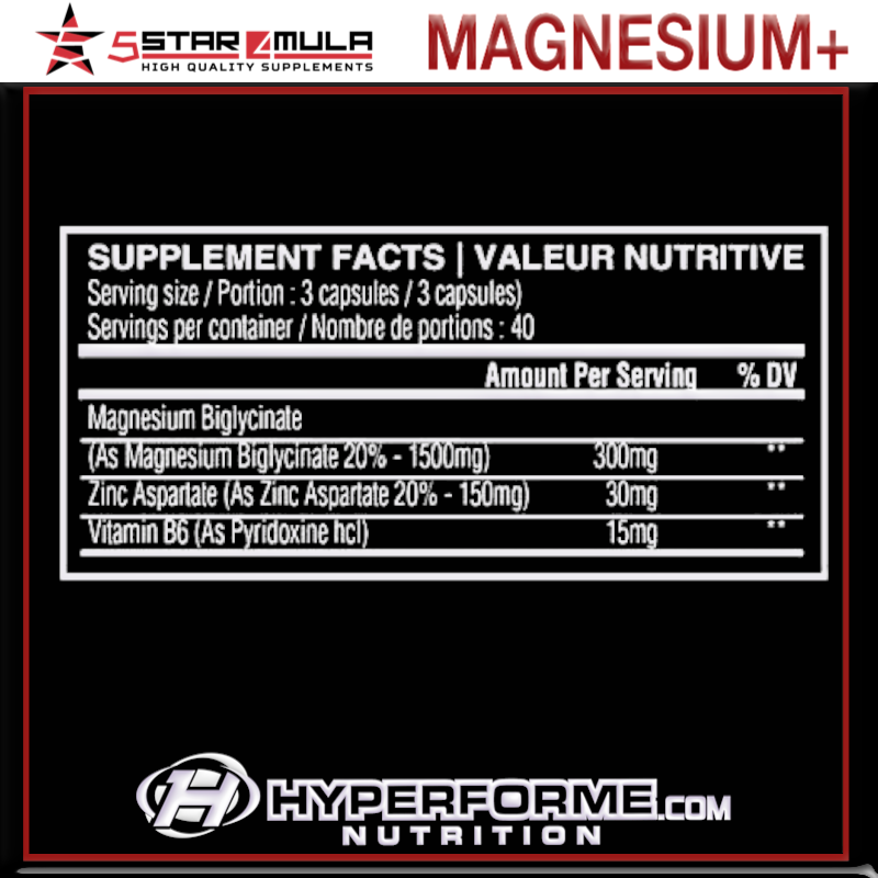 5Star4Mula Magnesium + - 120 capsules - Hyperforme Staging