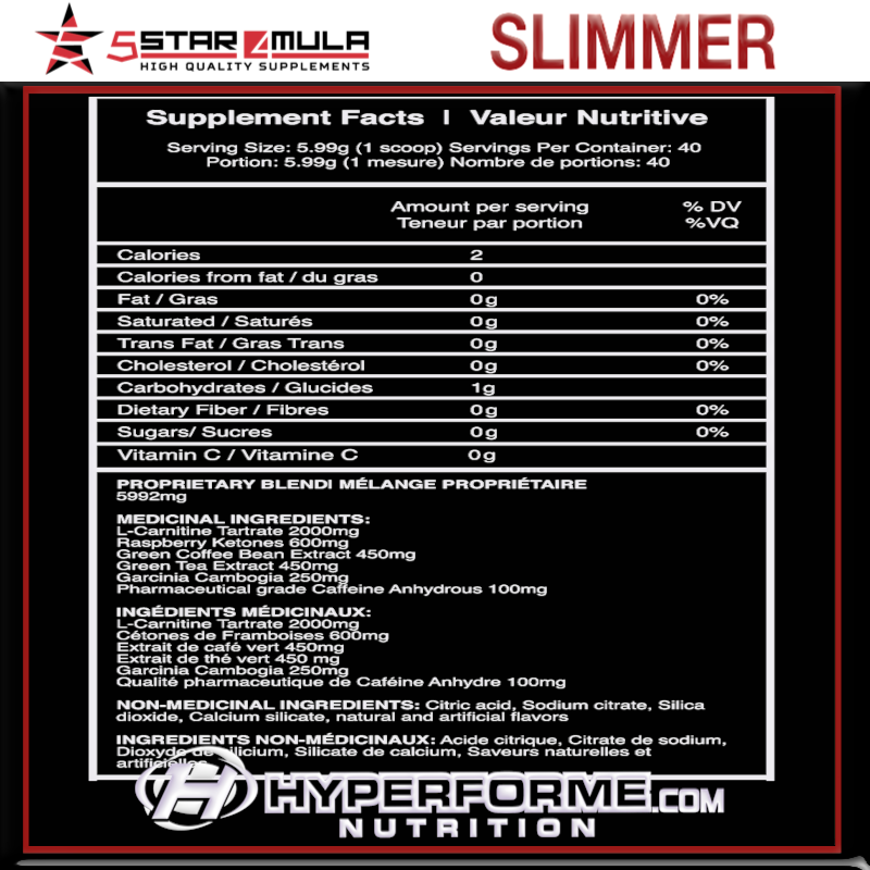 5Star4Mula Slimmer - 40 Servings - Hyperforme Staging