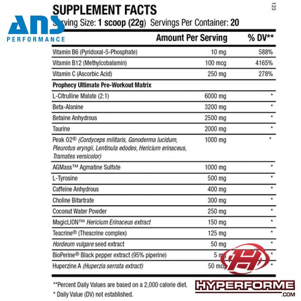 ANS Prophecy Pre-Workout - 20 Servings - Hyperforme Staging