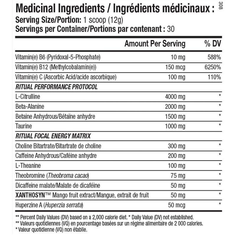 ANS Ritual Pre-Workout - 30 Servings - Hyperforme Staging