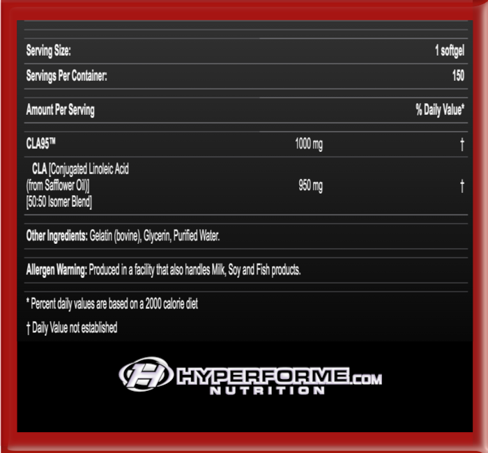 Allmax CLA95 - 150 Softgels - Hyperforme Staging