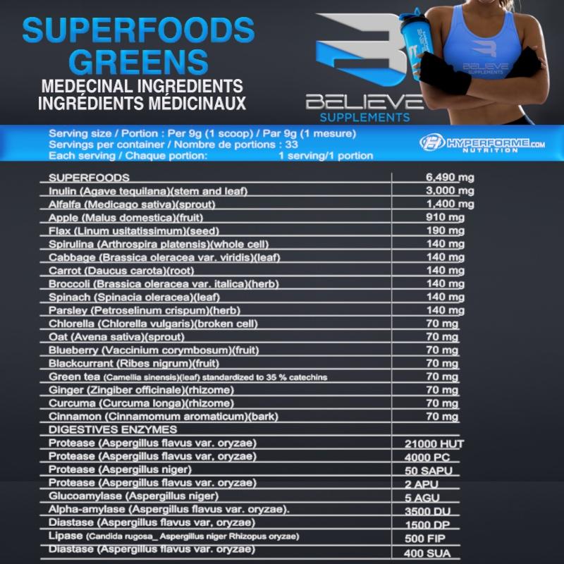 Believe Superfoods Greens Package Deal for 2 - Hyperforme Staging