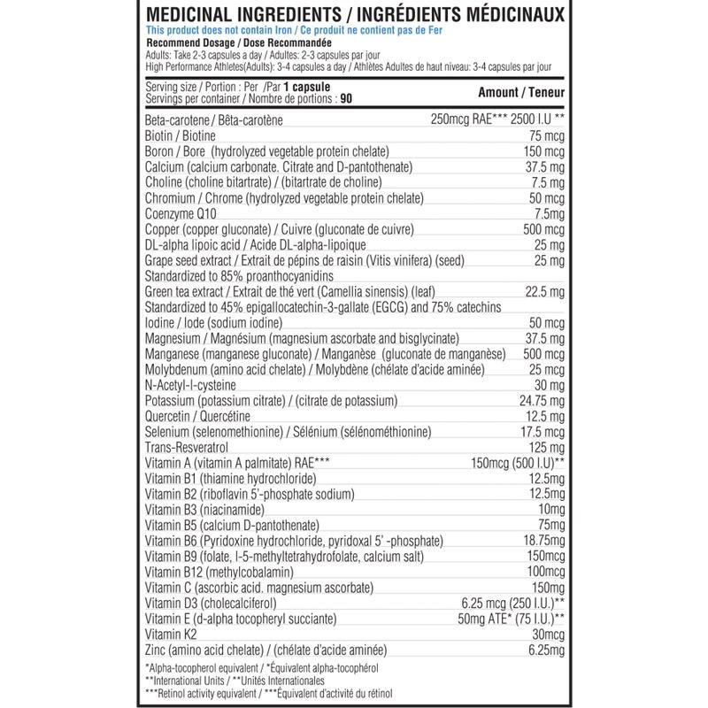 Believe Vitamin + Mineral Balance - 90 Caps - Hyperforme Staging