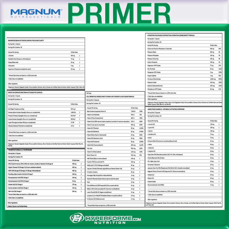 Magnum Primer Performance Packs - 24 servings - Hyperforme Staging