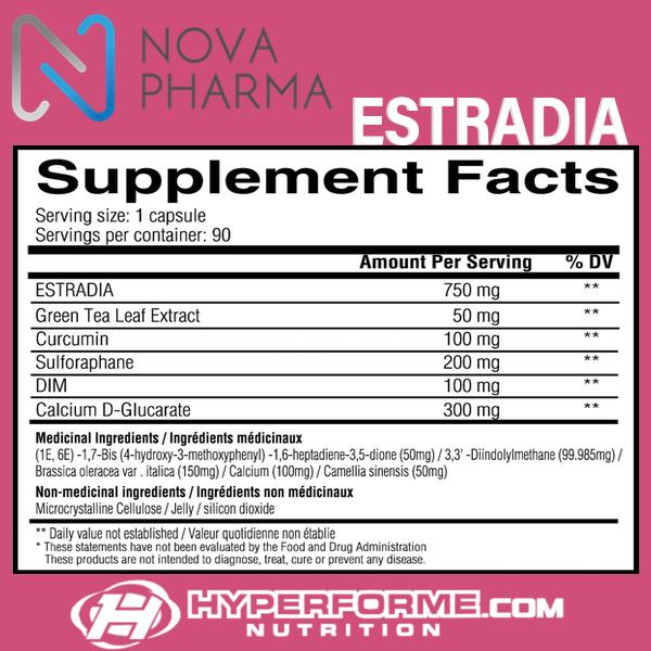 Nova Pharma Estradia - 90 Caps - Hyperforme Staging