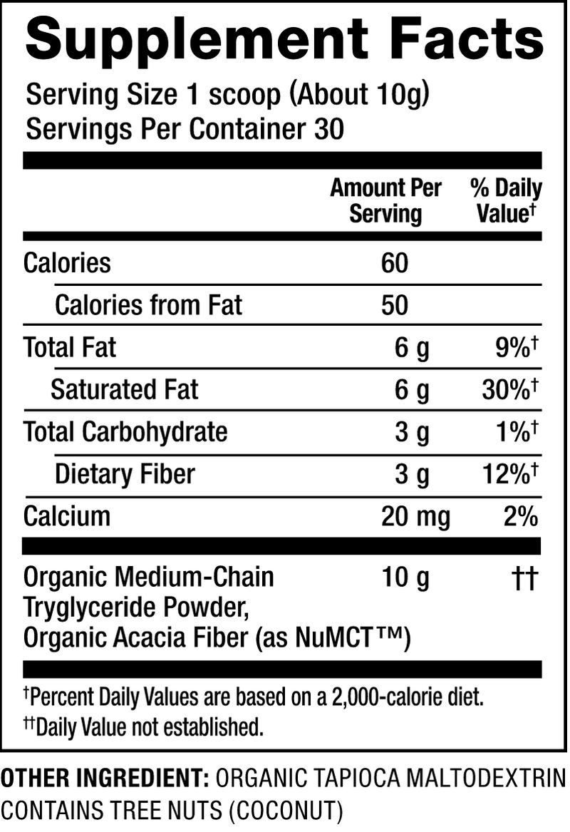 Nutiva Organic MCT Powder - 300g - Hyperforme Staging