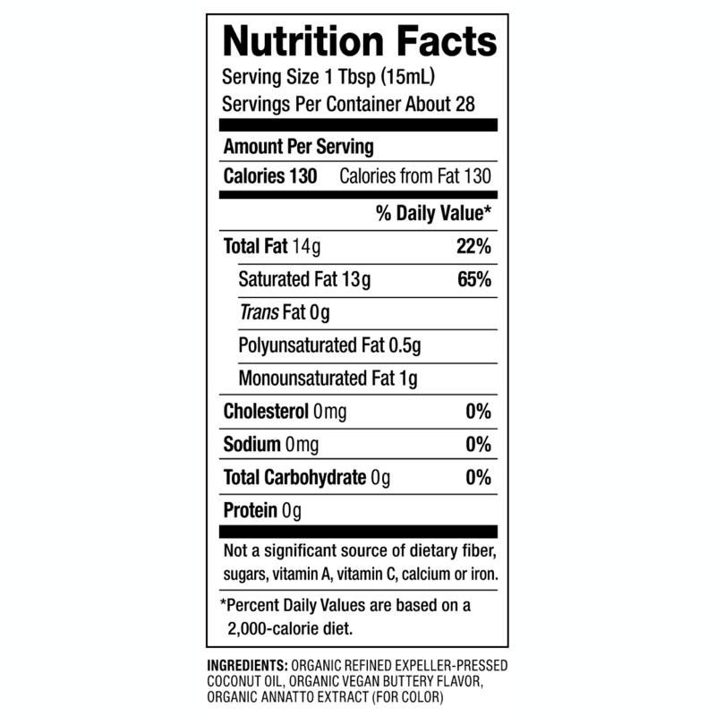 Nutiva Organic coconut Oil with Butter Flavor - 414ml - Hyperforme Staging