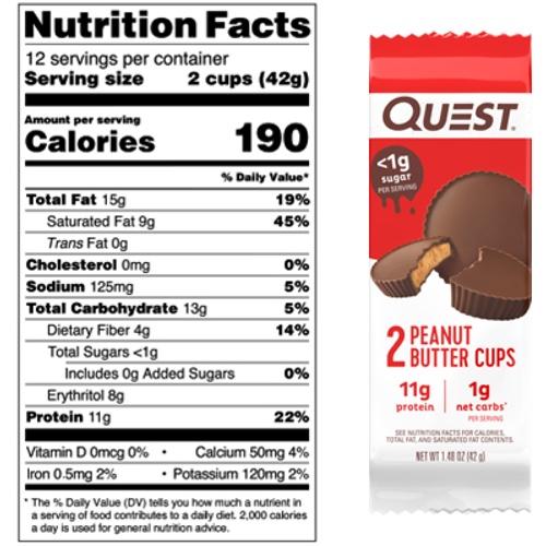 Quest Nutrition Peanut Butter Cups - 12 Bars - Hyperforme Staging