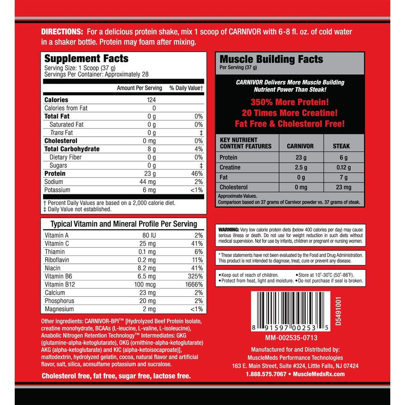 MuscleMeds Carnivor Beef Protein - 2lb - Hyperforme Staging